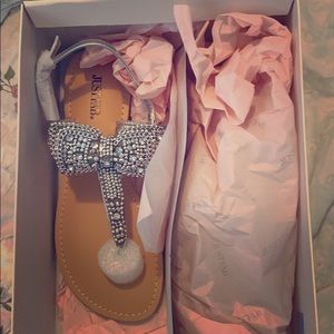 Just fab Teresa flat sandals 6 1/2